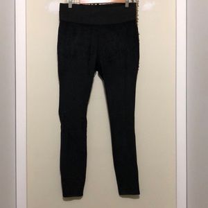 DKNY microsuede black leggings